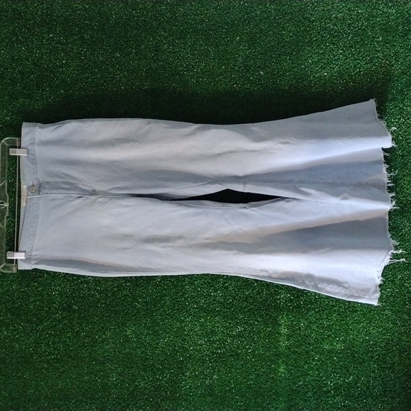 Free People Blue Flare Wide Leg Jeans - Picture 3 of 5